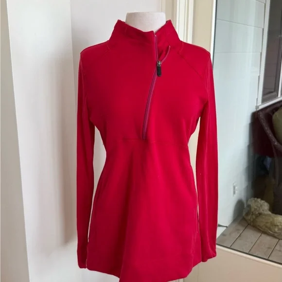 Lole Women's Red Quarter-Zip Jacket - Picture 1 of 4
